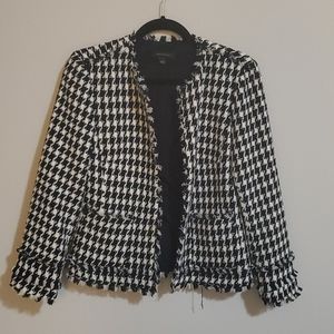 Ann Taylor Fringe Tweed Jacket